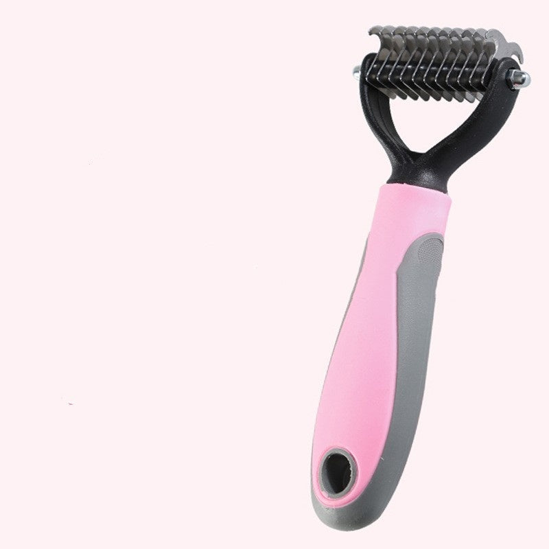Double-Sided Pet Fur Knot Cutter Comb
