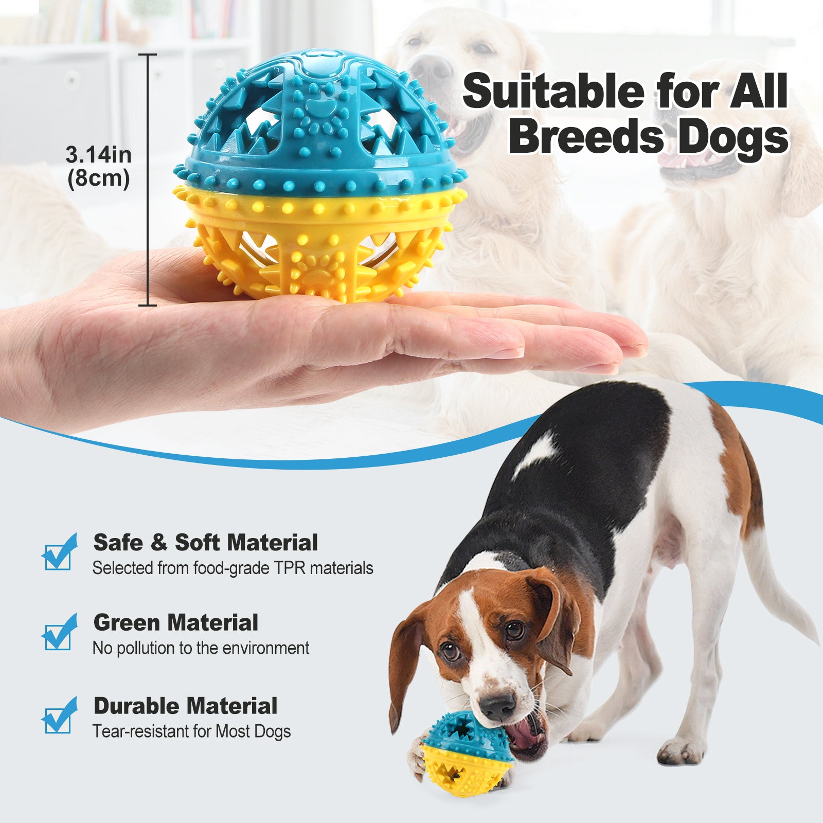 Dog Chew Sound Ball for Teeth Cleaning