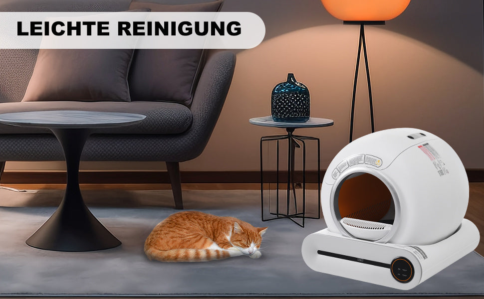 Automatic Cat Litter Box with Health Monitoring & Odor Control