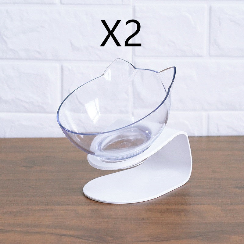 Ergonomic Raised Cat Feeder Protects Cervical Vertebrae