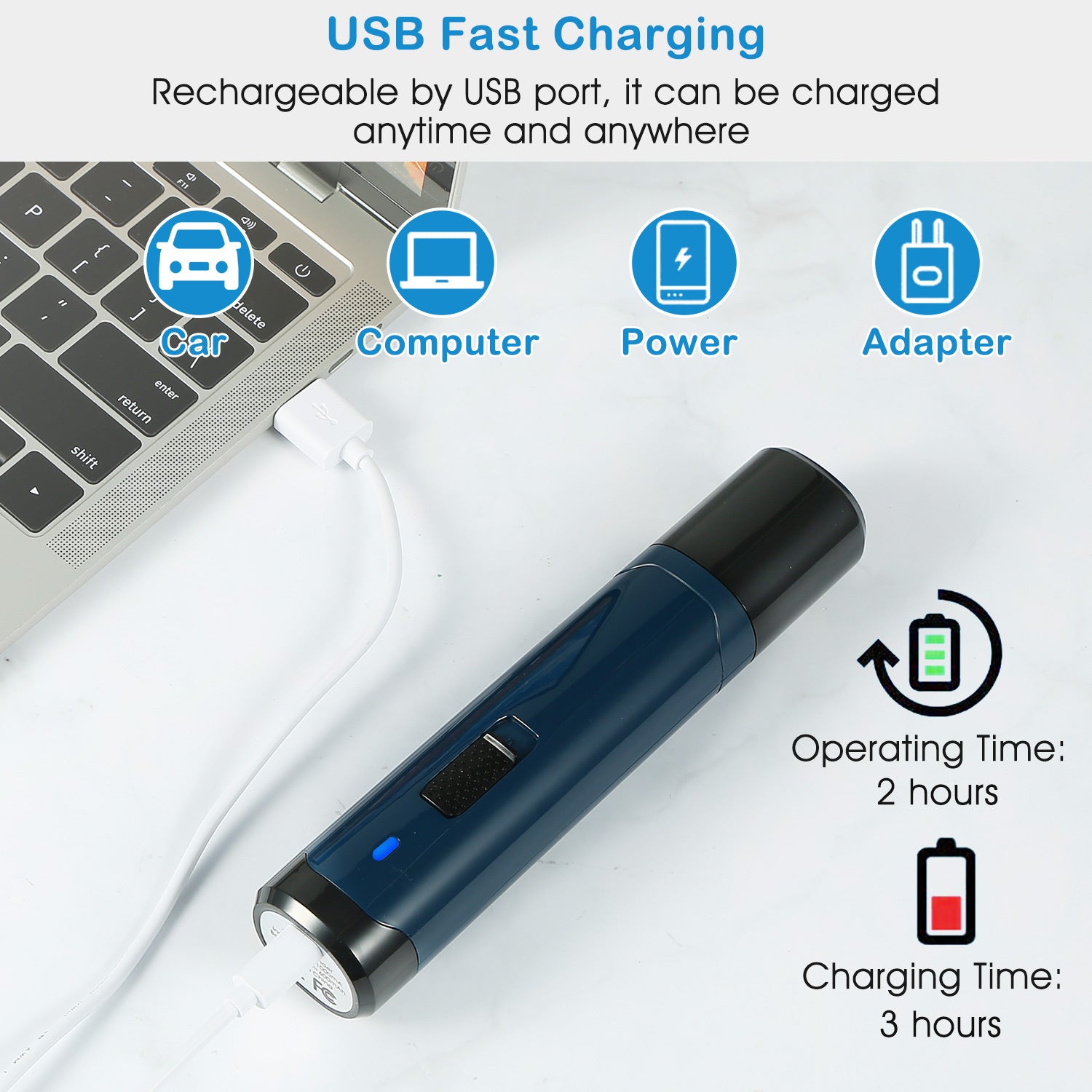 USB Rechargeable Dog Nail Grinder with 2 Speeds