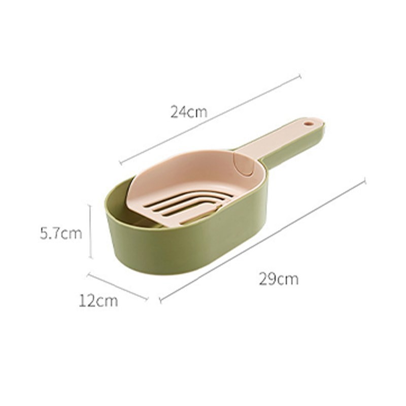 Self-cleaning scoop for effortless cat litter tray cleaning