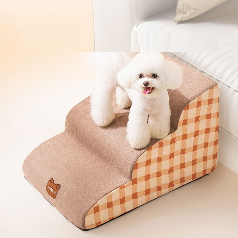 Soft Dog Stairs with Removable Sponge Steps