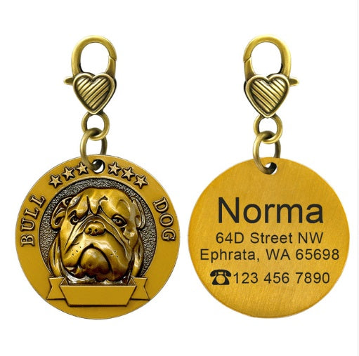 Custom Dog Identity Card with Engraved Tag