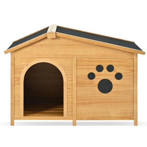 8" Wooden Dog House with Porch and Roof