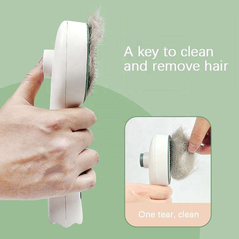 Self-Cleaning Pet Grooming Comb with UVC Sterilization