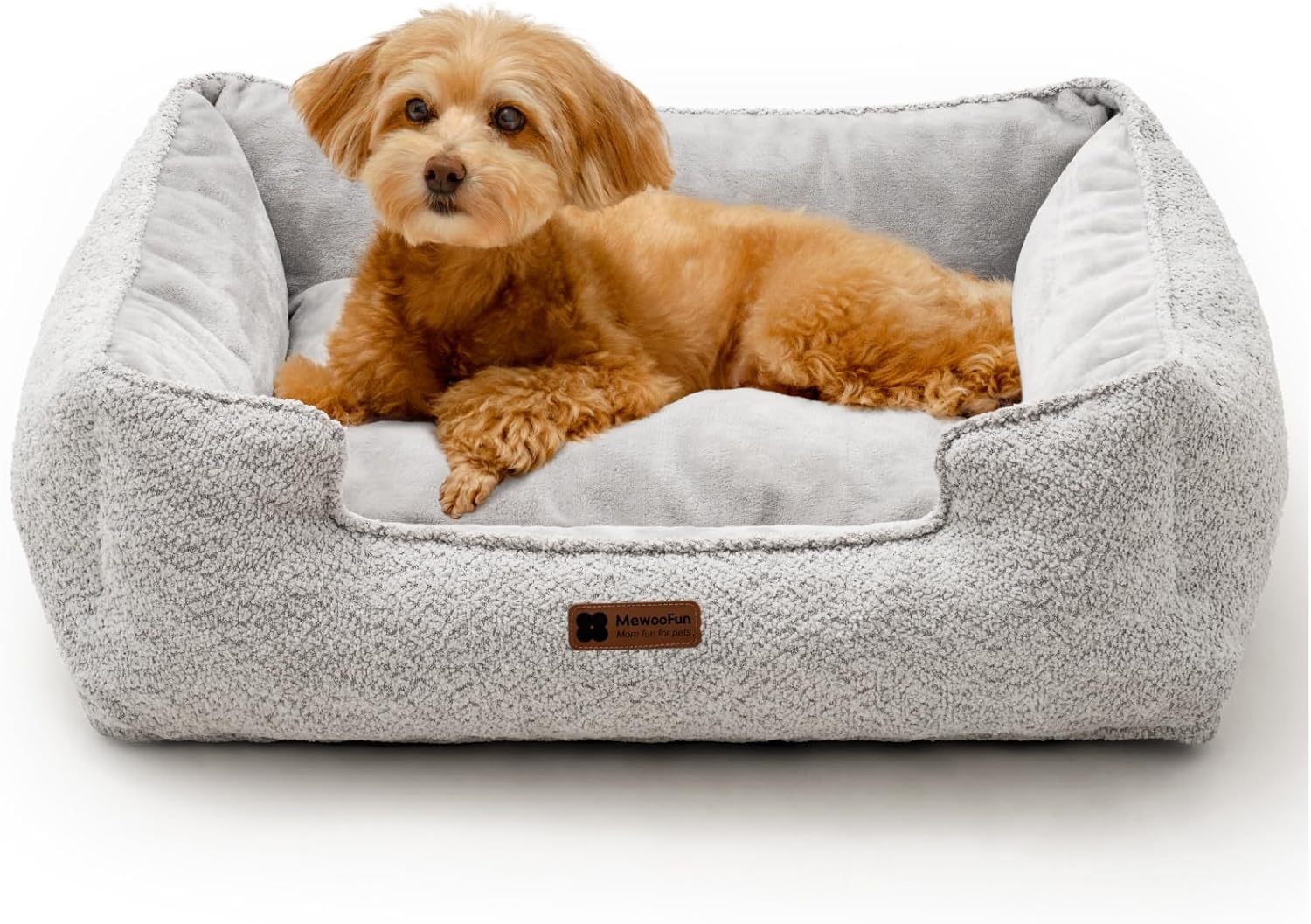 MEWOOFUN Washable Dog and cat Bed with Anti-Slip Base