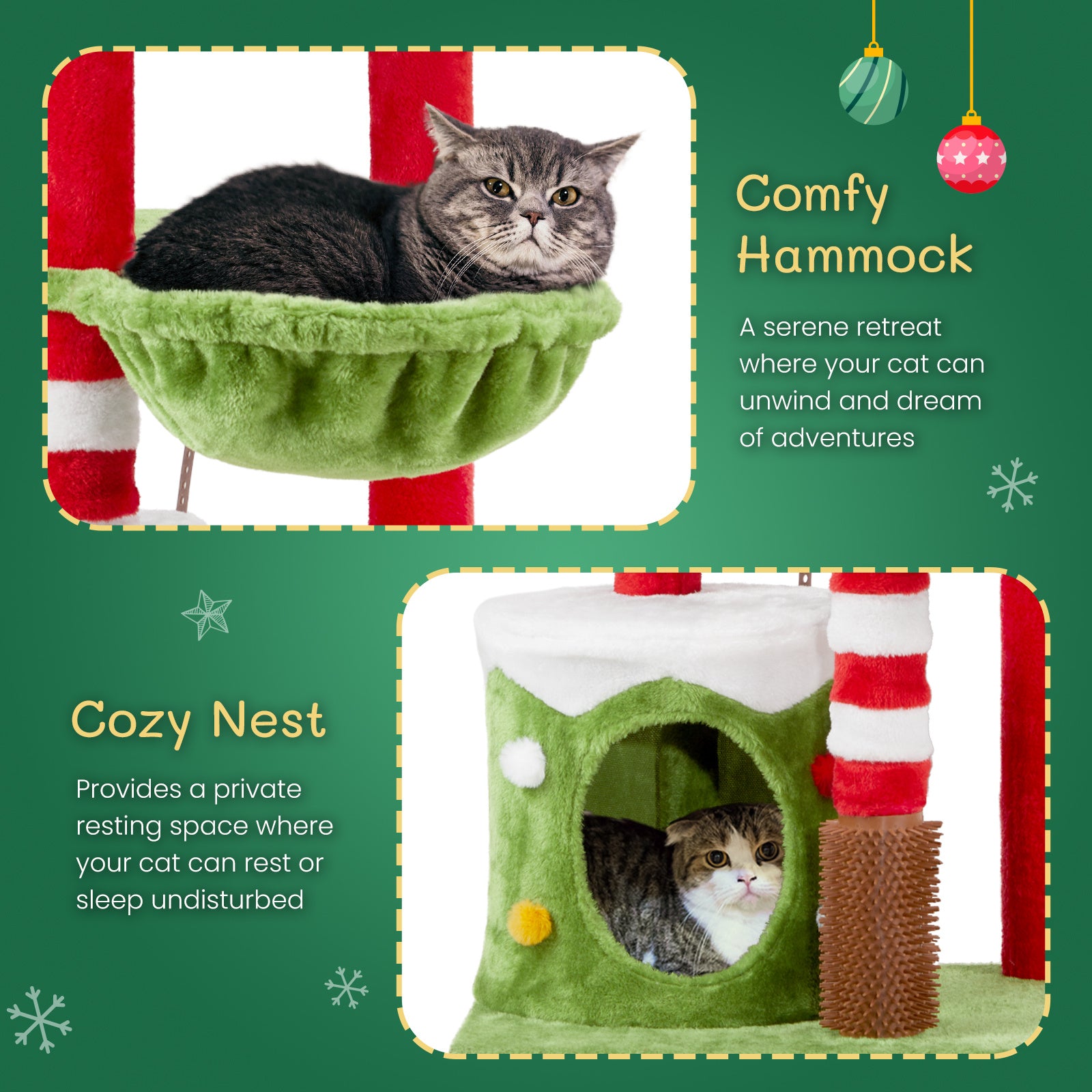 Multi-Level Cat Climbing Frame with Hammock