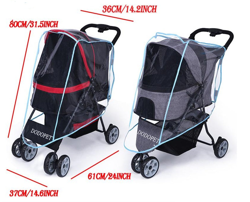 Universal Pet Stroller Raincoat, Wind and Rain Protection