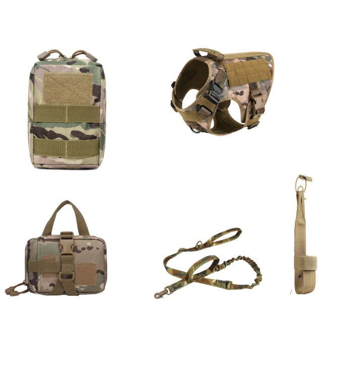 Durable Tactical Dog Harness and Leash Set