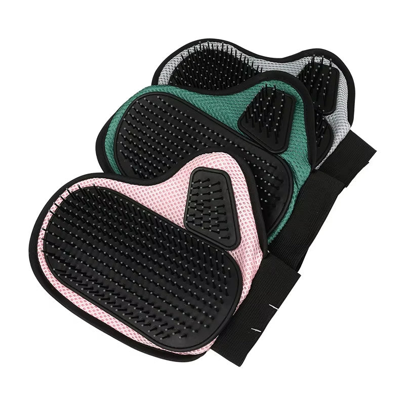 Pet Hair Removal Glove for Grooming & Bathing