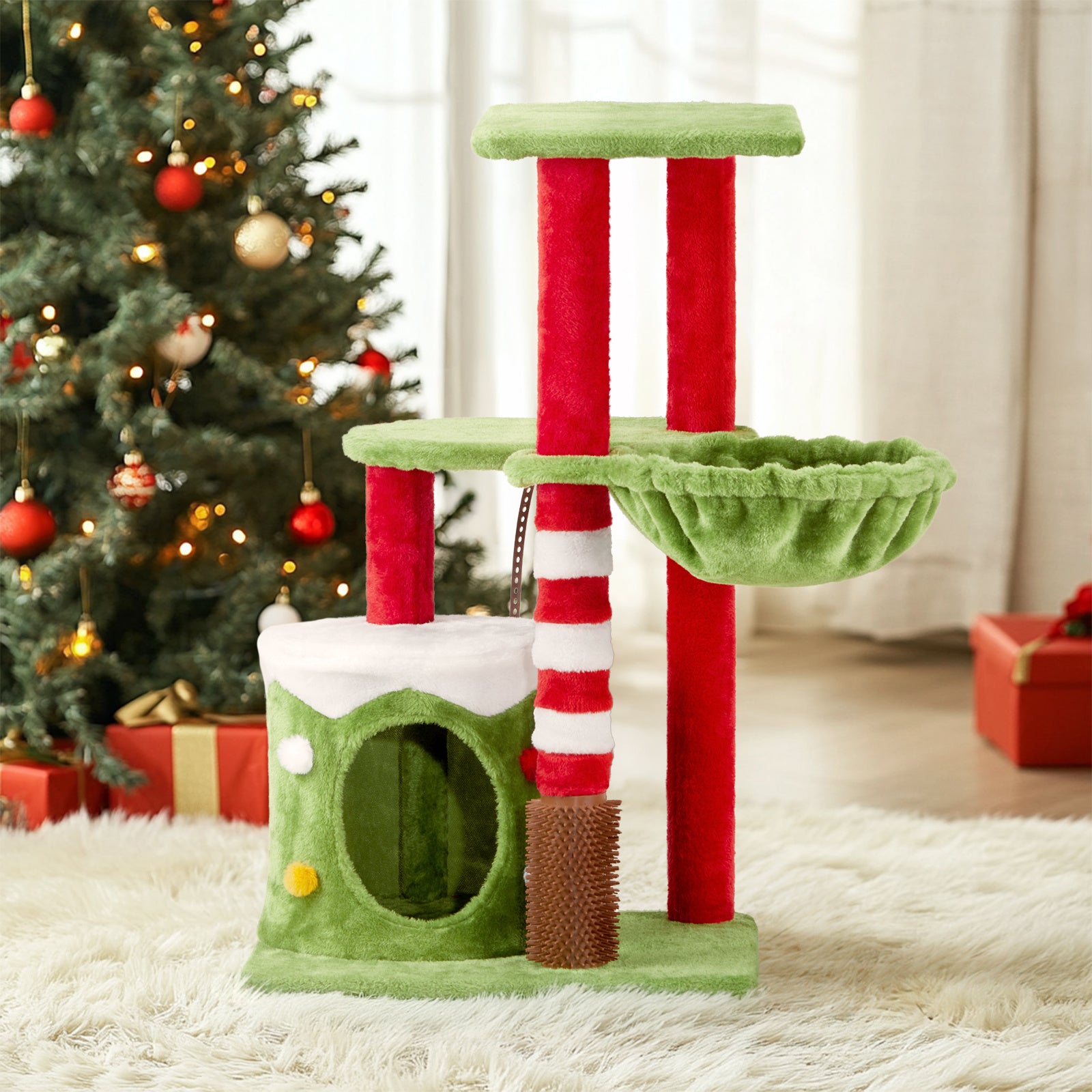 Multi-Level Cat Climbing Frame with Hammock