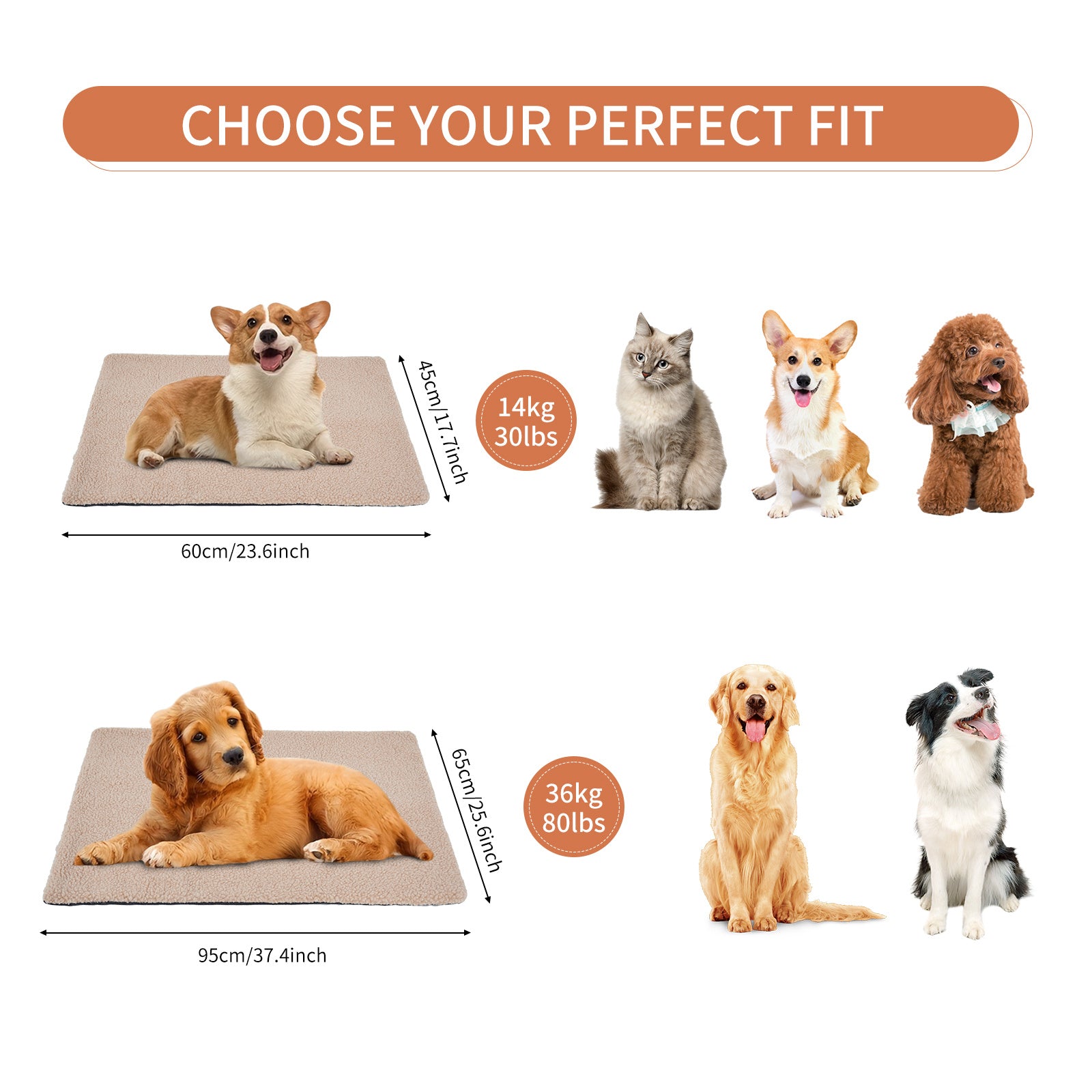 Self-Heating Pet Cushion Mat for Cold Weather