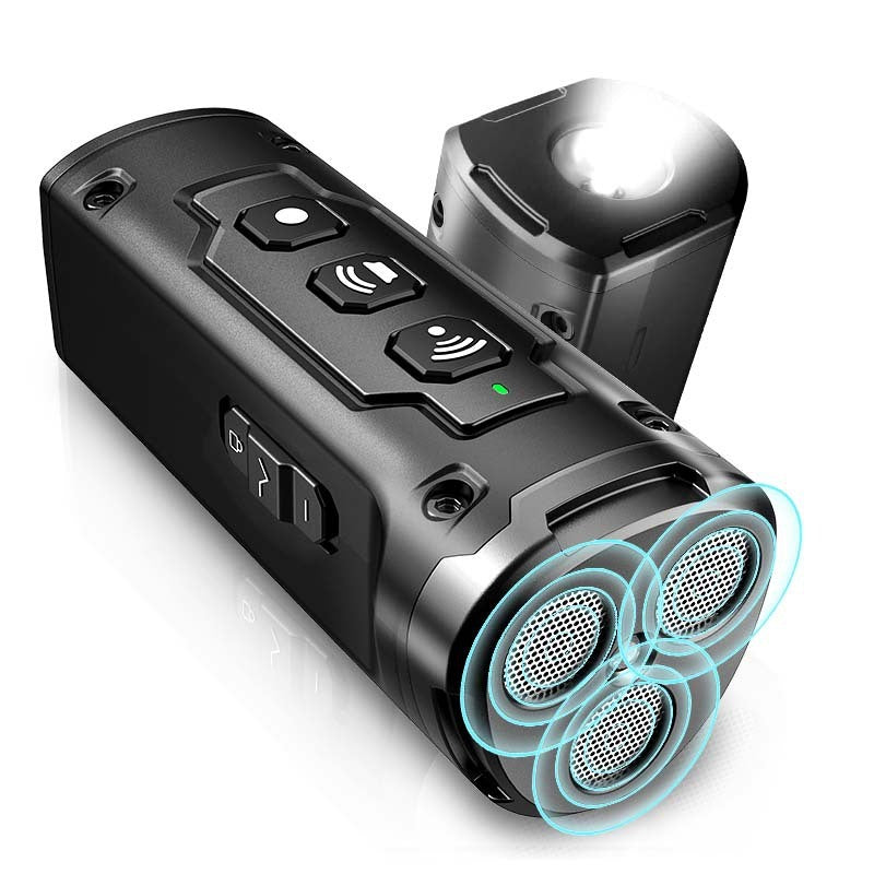 Ultrasonic Dog Repeller with Three Heads and Flashlight