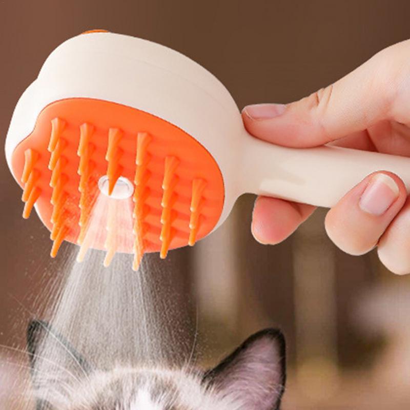 Pet Grooming Steam Brush with Massage Function