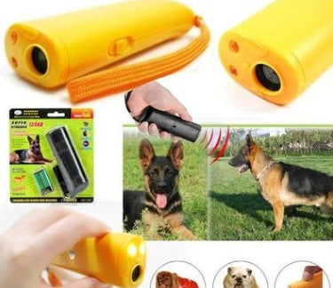 3-in-1 Ultrasonic Dog Trainer with LED Flashlight