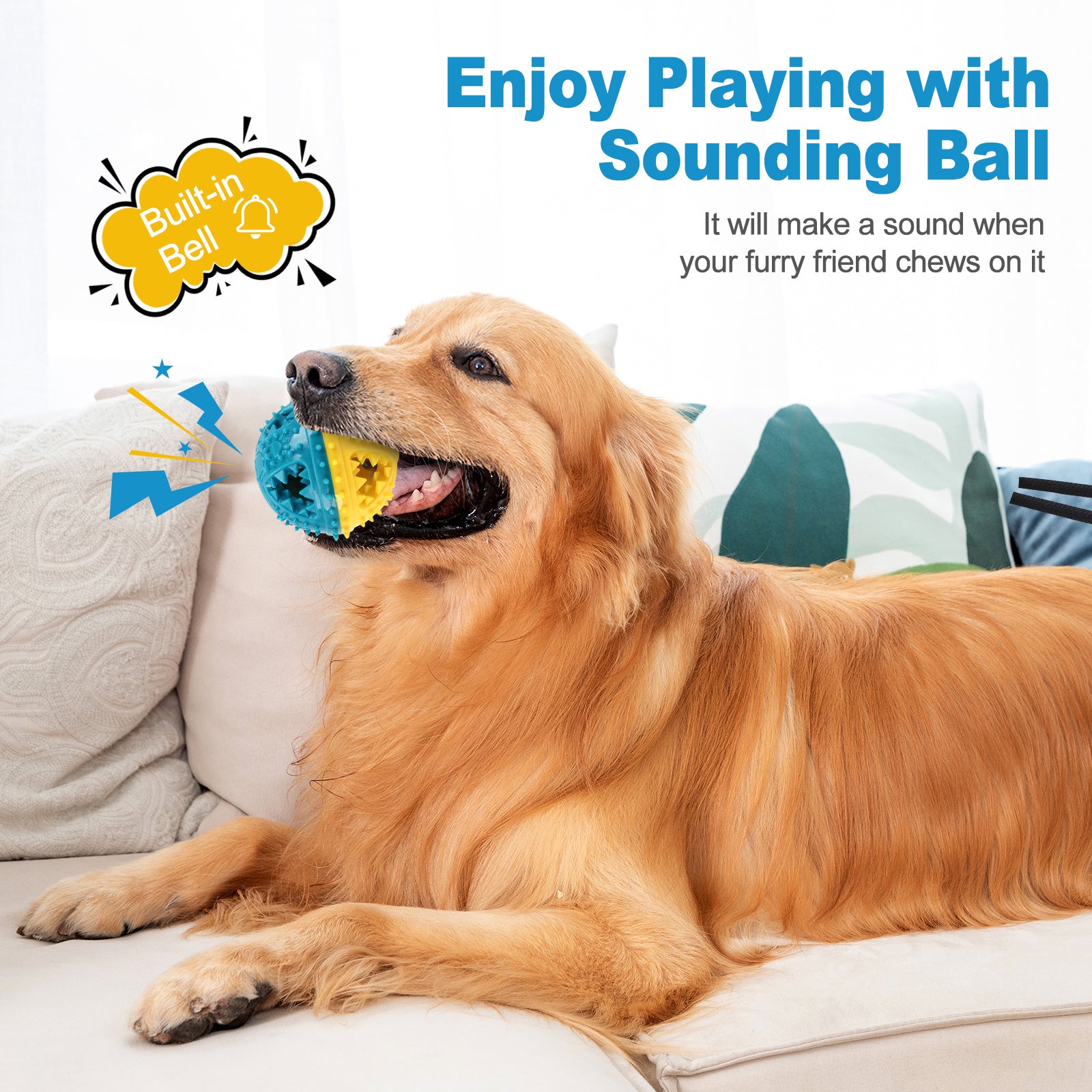 Dog Chew Sound Ball for Teeth Cleaning
