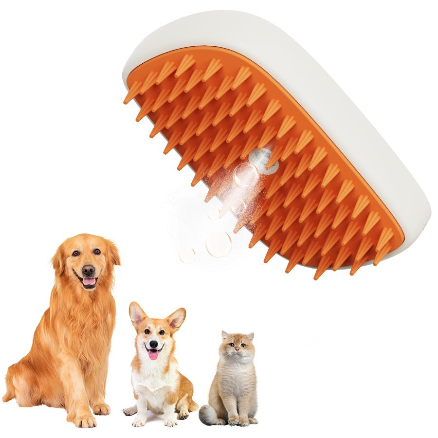 Pet Grooming Steam Brush with Massage Comb