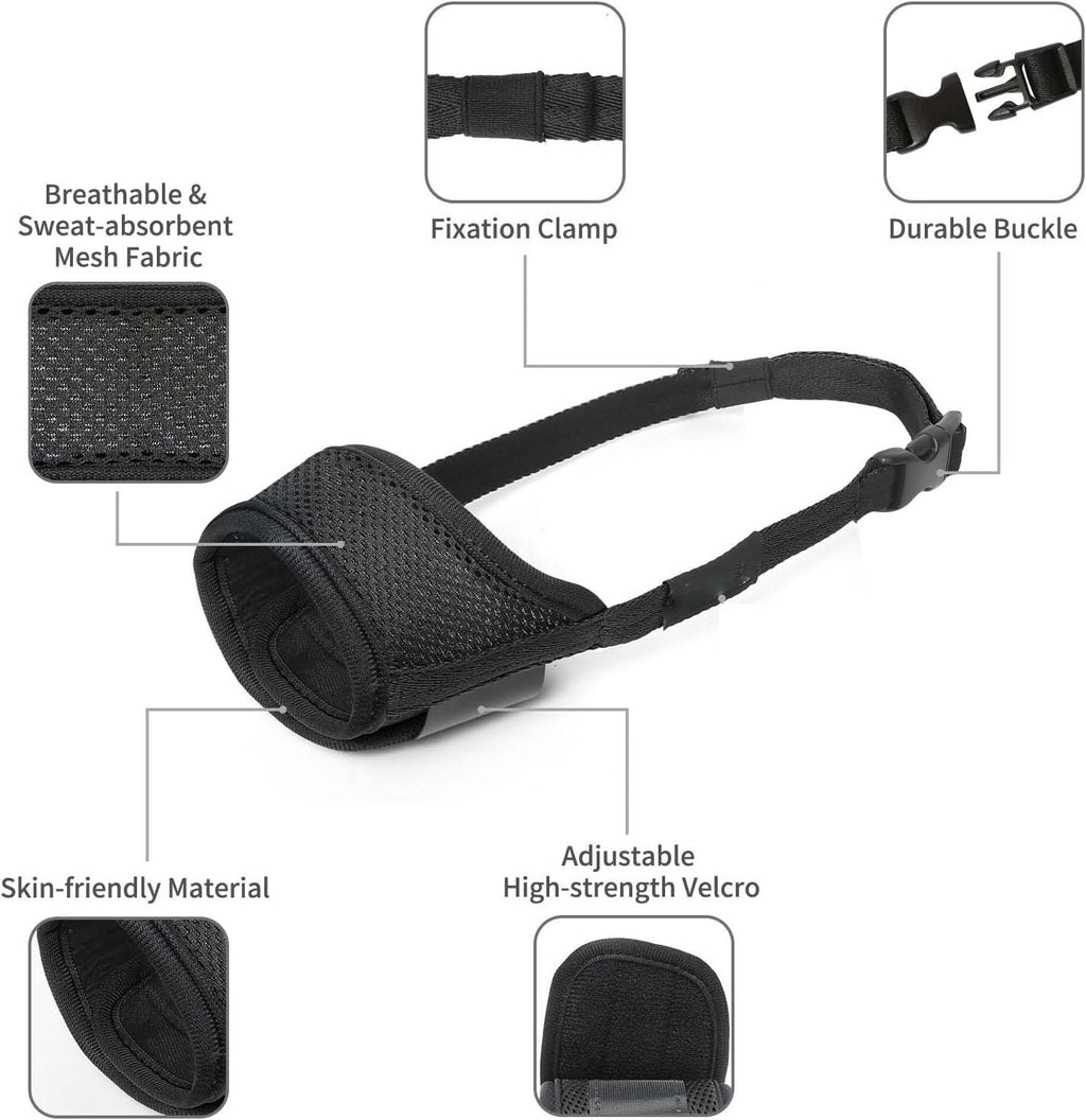 Soft Dog Muzzle for Biting, Chewing, and Licking