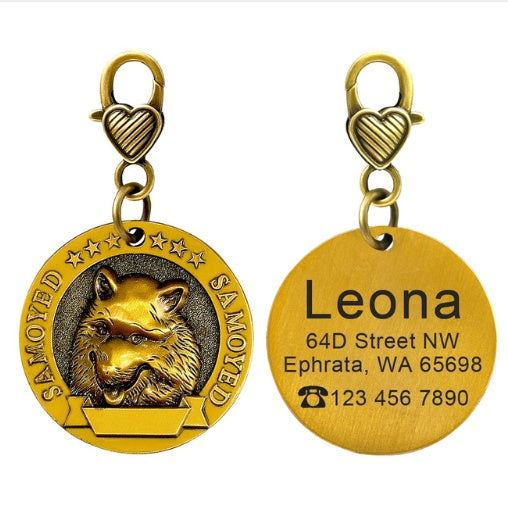Custom Dog Identity Card with Engraved Tag