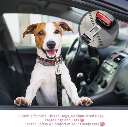 2-Pack Adjustable Pet Seatbelt for Dogs
