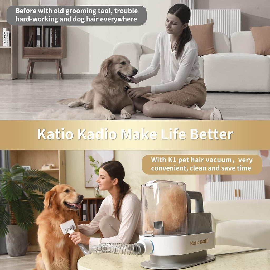 5-in-1 Pet Grooming Kit with Low Noise Vacuum