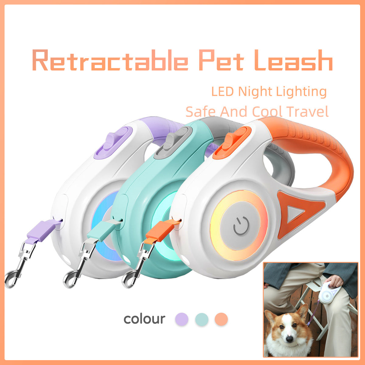 Automatic Pet Traction Rope for Small and Medium Dogs