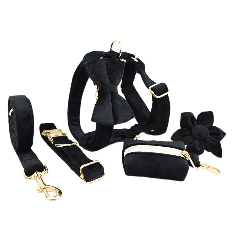 Velvet Fabric Dog Collar for Pets