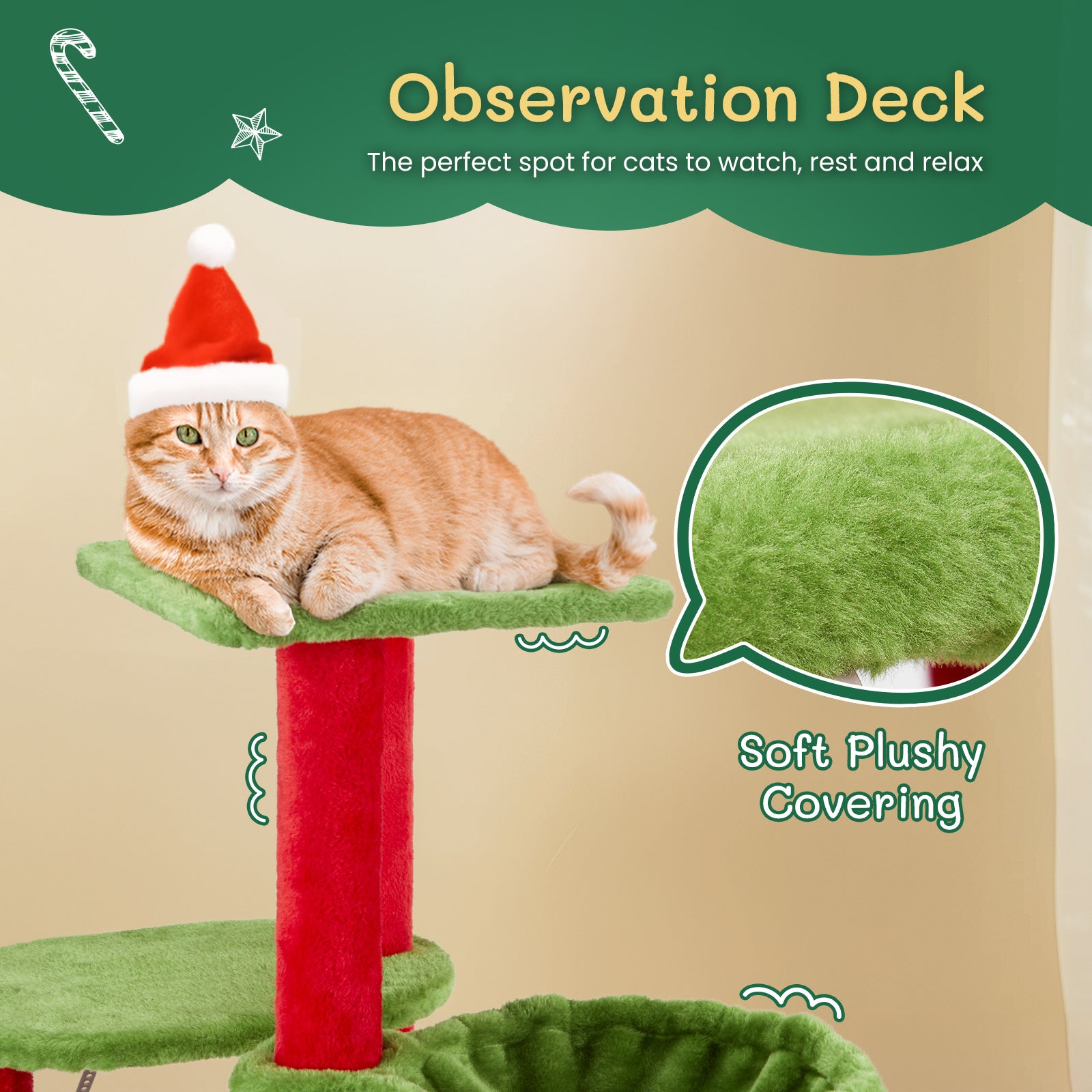 Multi-Level Cat Climbing Frame with Hammock