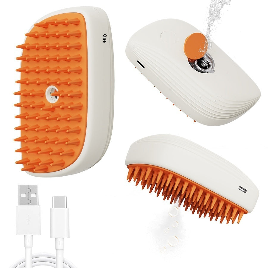 Pet Grooming Steam Brush with Massage Comb