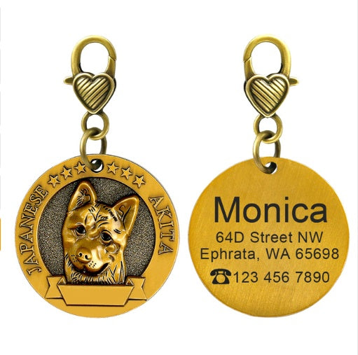 Custom Dog Identity Card with Engraved Tag