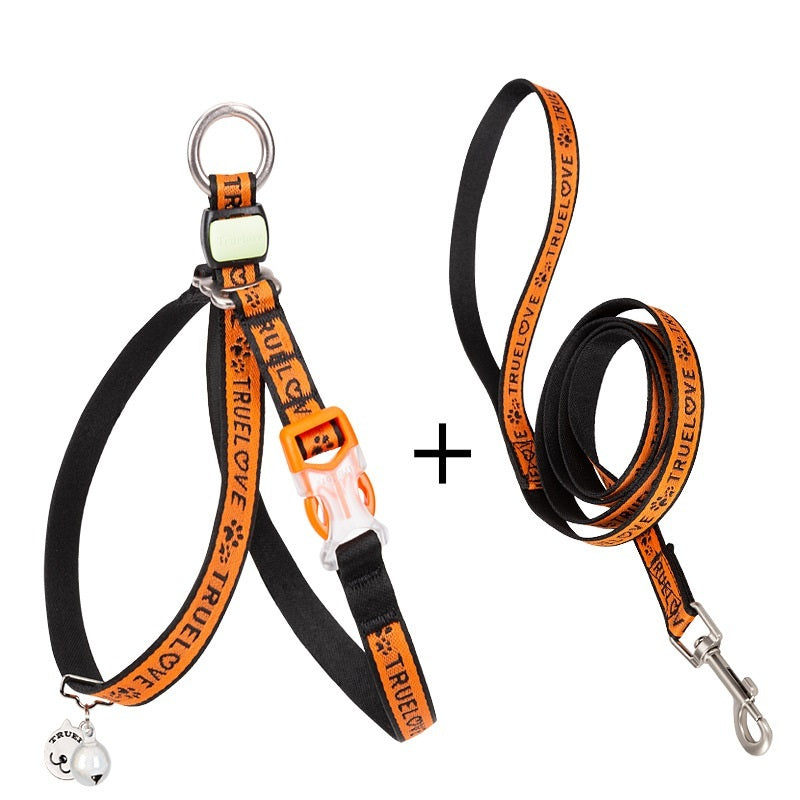 Cat Bell Harness with Leash for Small Dogs