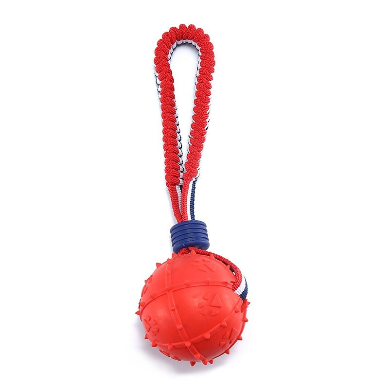 Durable Dog Chewing Ball with Rope
