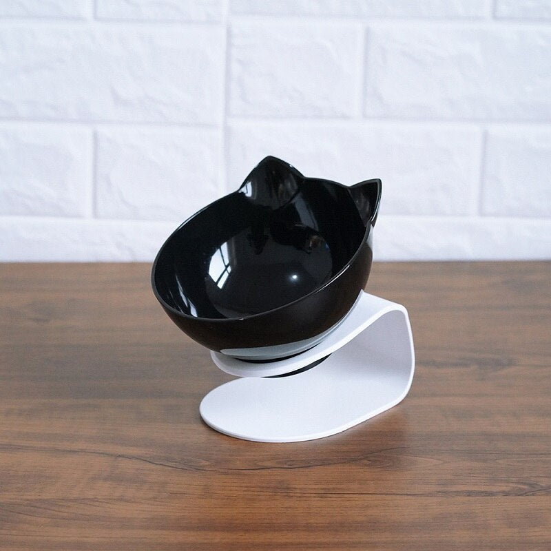 Ergonomic Raised Cat Feeder Protects Cervical Vertebrae