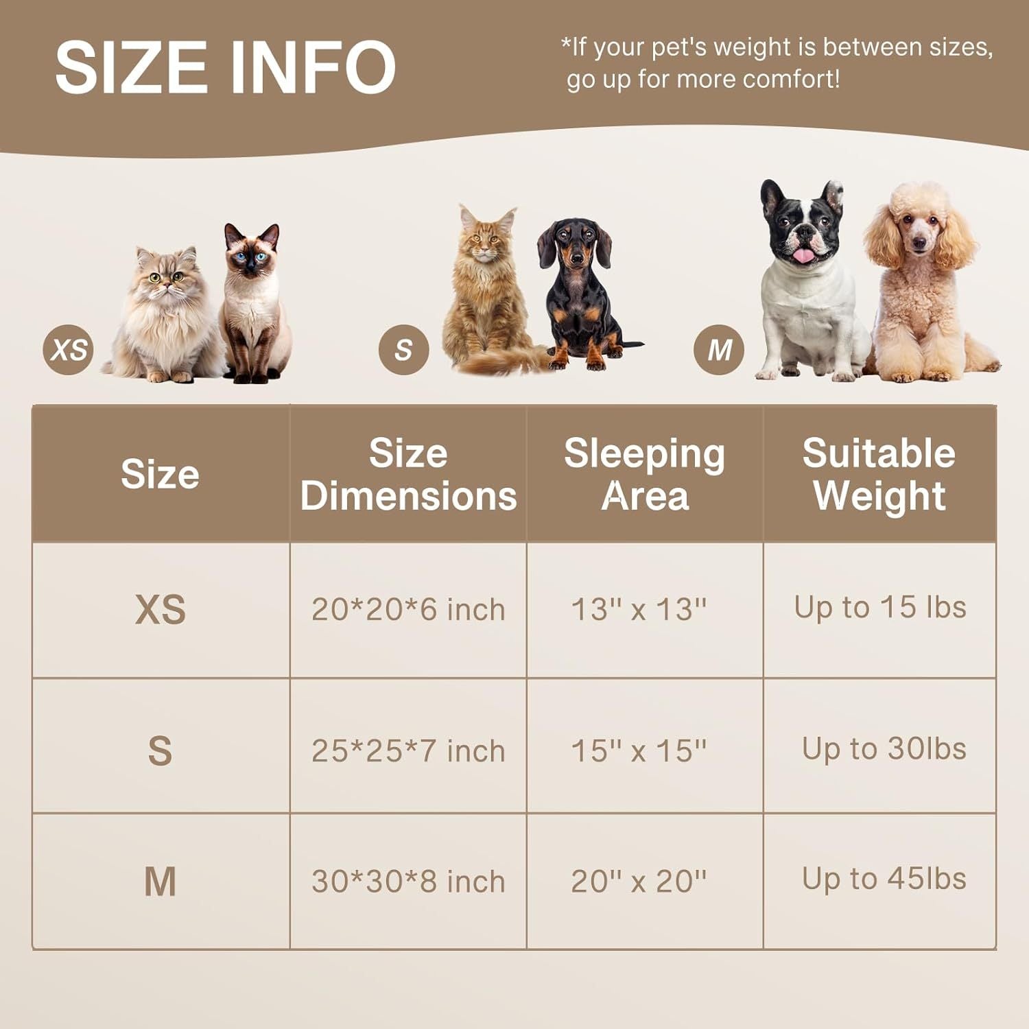 Cream Round Donut Bed for Puppies and Cats