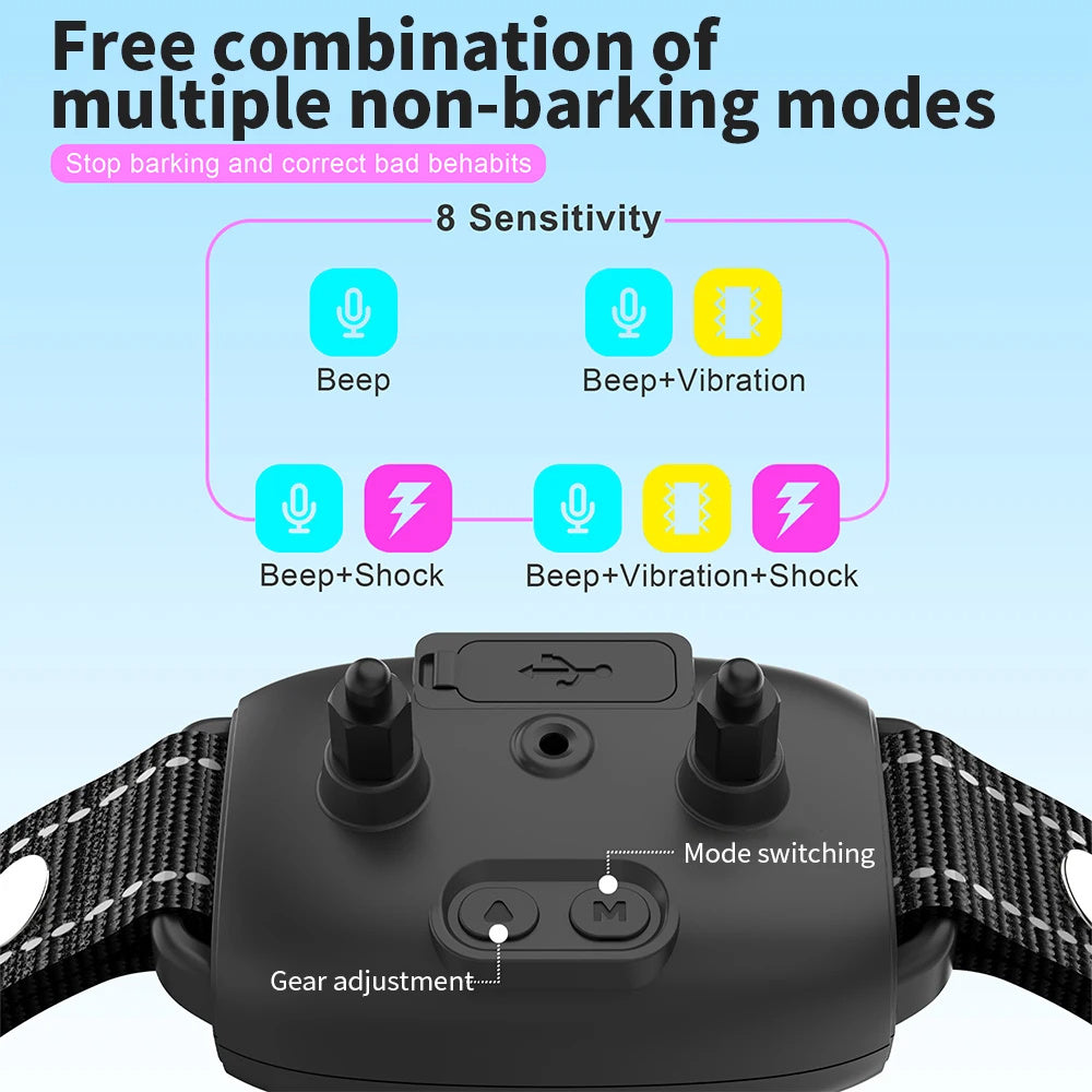 Smart Anti-Bark Dog Collar with HD Display