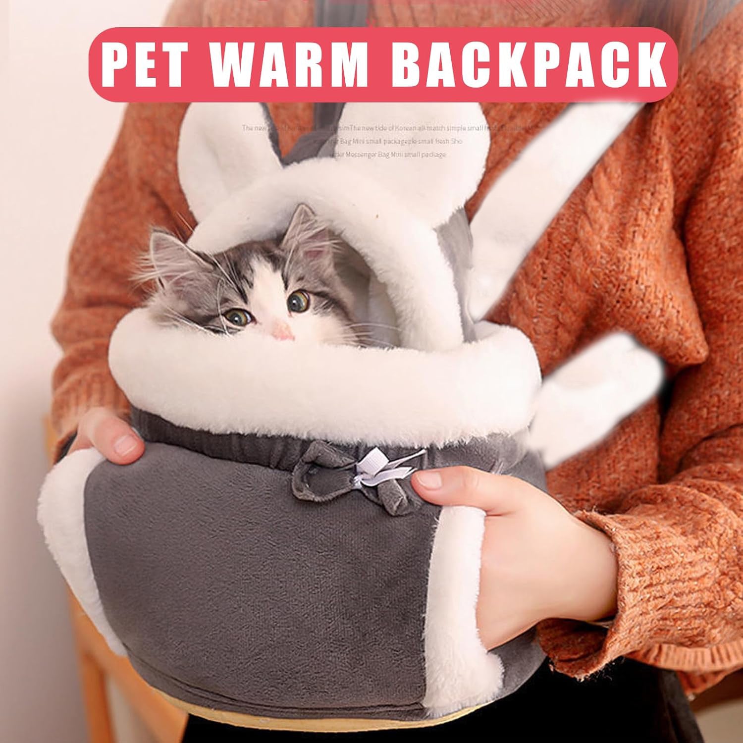 Warm Pet Carrier Bag, Travel Backpack for Cats & Dogs