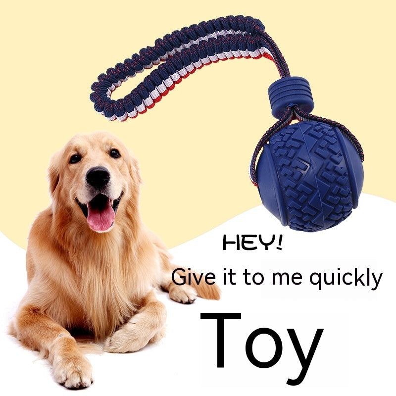 Durable Dog Chewing Ball with Rope