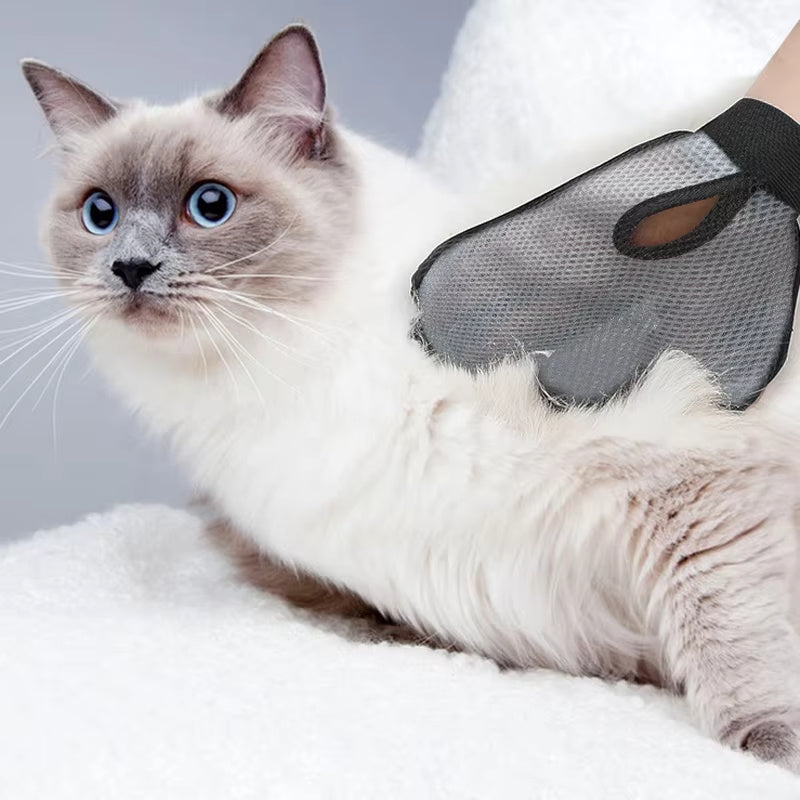 Pet Hair Removal Glove for Grooming & Bathing