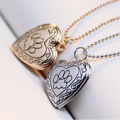 Cat Dog Paw Footprint Necklace