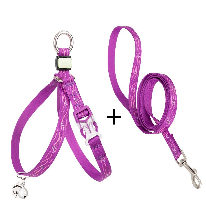 Cat Bell Harness with Leash for Small Dogs