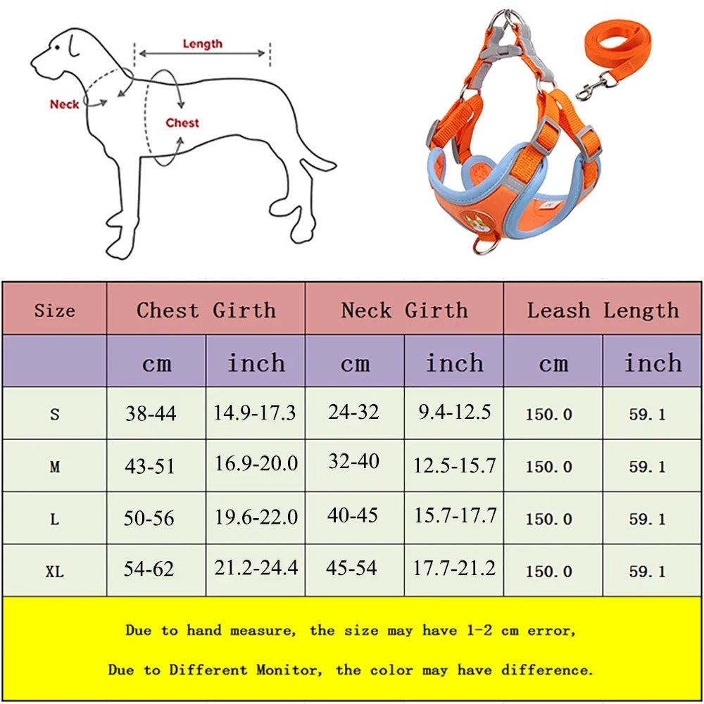 Adjustable Dog Harness and Leash Set