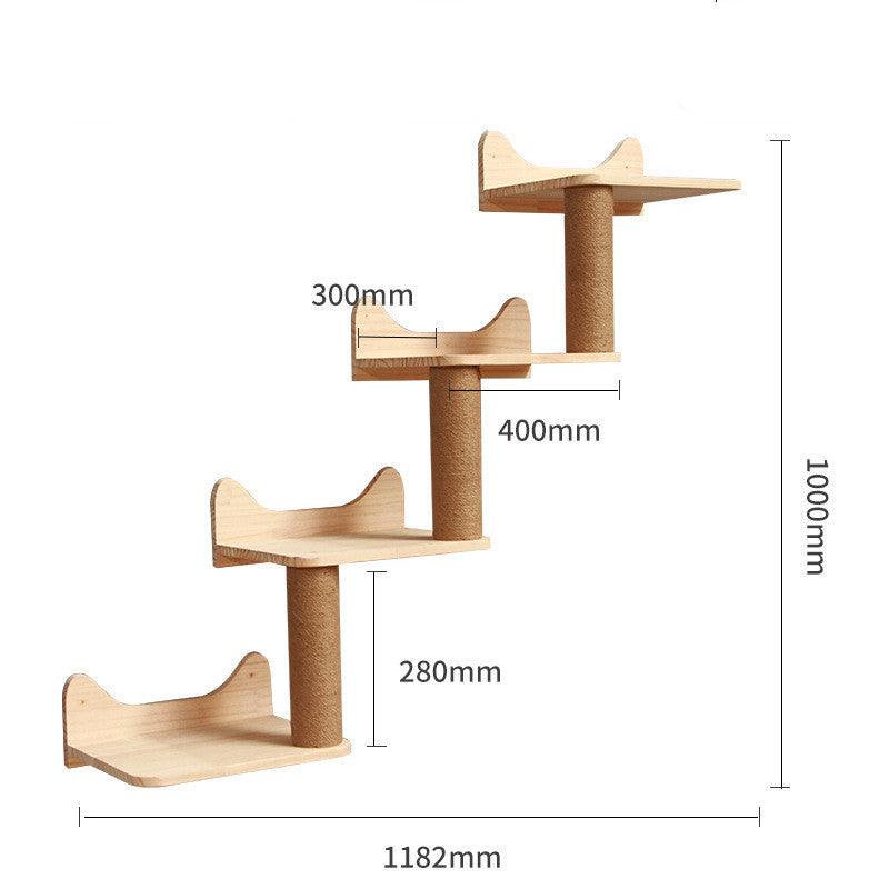 Wall-Mounted Cat Climbing Frame