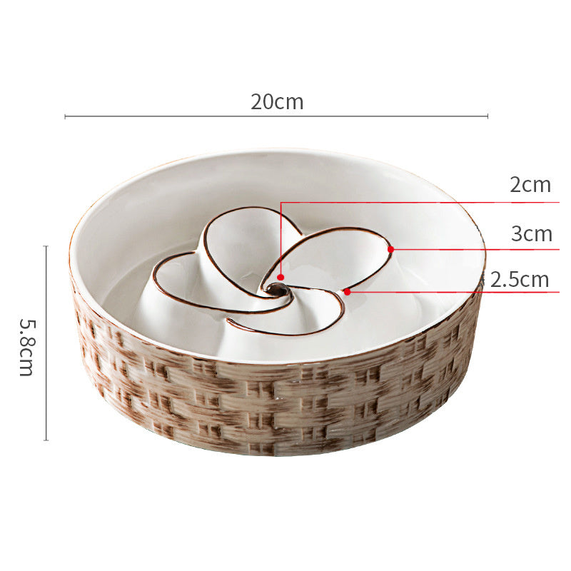 Slow Feeder Ceramic Bowl for Calm, Healthy Dog Eating
