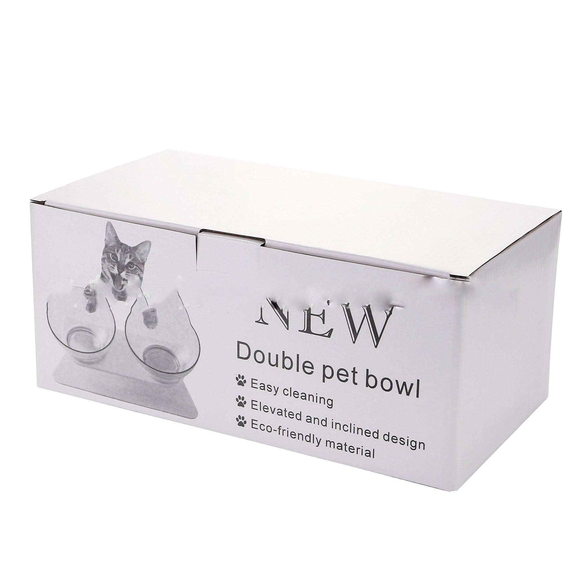 Ergonomic Raised Cat Feeder Protects Cervical Vertebrae