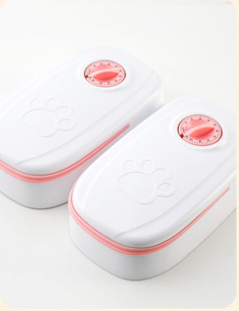 Automatic Pet Feeder with Timer and Stainless Steel Bowl