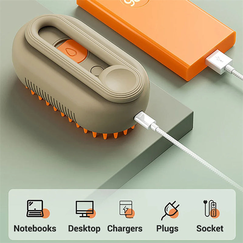 Electric Steam Brush for Pet Hair Cleaning
