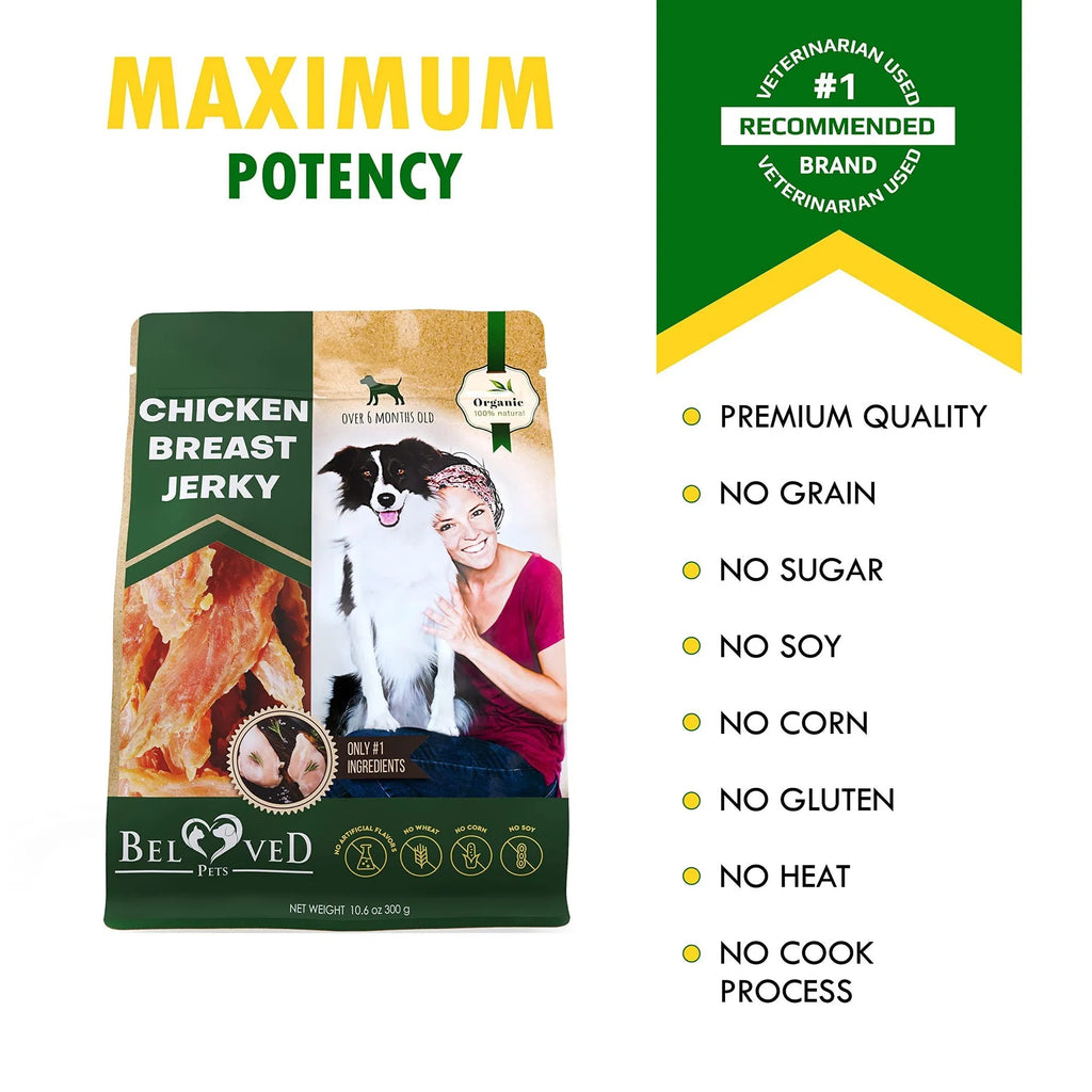Chicken Jerky Dog Treats, Natural High Protein Snacks