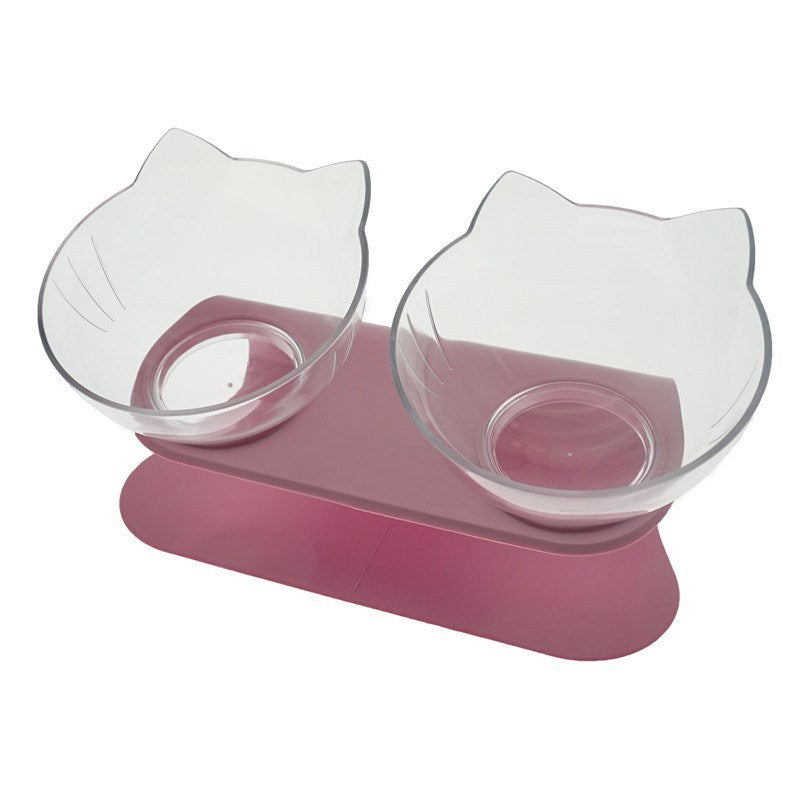 Ergonomic Raised Cat Feeder Protects Cervical Vertebrae