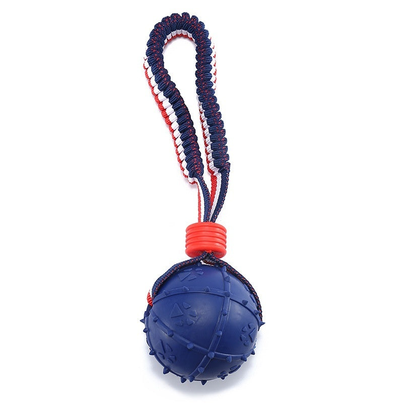 Durable Dog Chewing Ball with Rope